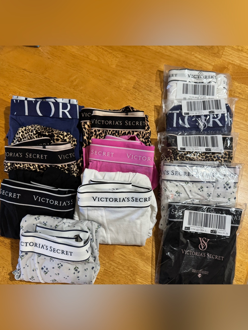 12 Pair of Victoria's Secret Boxer Shorts,  Size Large